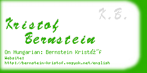 kristof bernstein business card